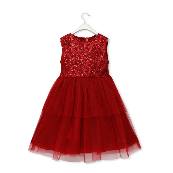 Maroon Party Frock